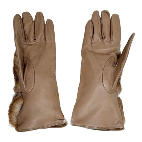 Leather Gloves Fur & Cashmere NWT - Picture 4 of 6